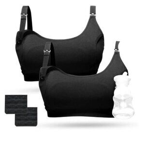 Momcozy Pumping Bra Pumping Bra Hands Free 2 Pack Comfortable All Day Wear